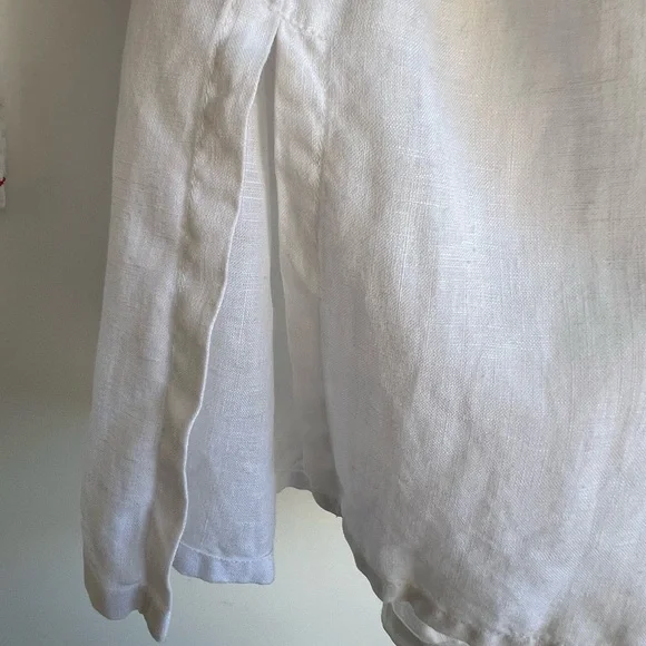 Tommy Bahama Linen Embroidered Tunic Top XS Boho Floral White - Picture 7 of 15